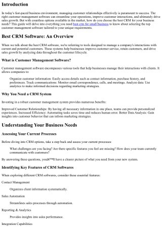 Top Customer Management Software: How to Choose the Best CRM for Your Business N