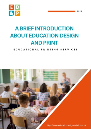 A Brief Introduction About Education Design and Print