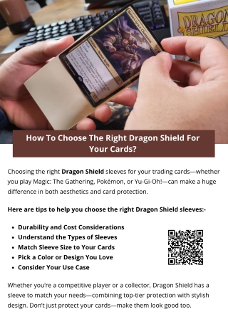 How To Choose The Right Dragon Shield For Your Cards?