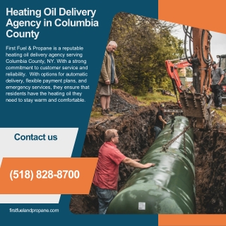 Heating Oil Delivery Agency in Columbia County  First Fuel & Propane