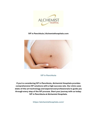 IVF in Panchkula | Alchemisthospitals.com