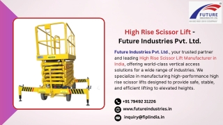 High Rise Scissor Lift Manufacturer