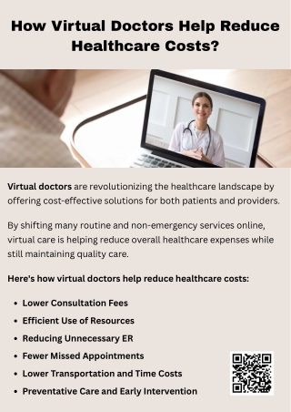 how virtual doctors help reduce healthcare costs