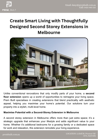 Create Smart Living with Thoughtfully Designed Second Storey Extensions in Melbourne