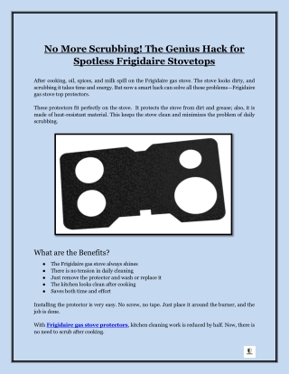 No More Scrubbing! The Genius Hack for Spotless Frigidaire Stovetops
