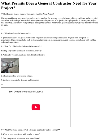 What Permits Does a General Contractor Need for Your Project