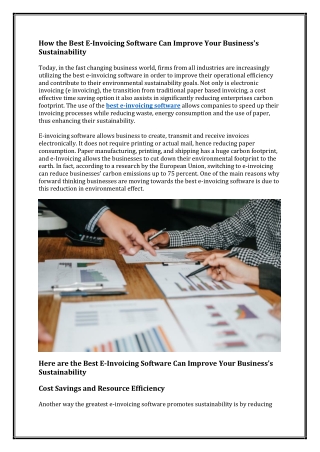 how the best e invoicing software can improve