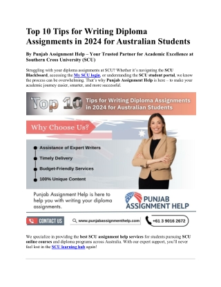 Top 10 Tips for Writing Diploma Assignments in 2024 for Australian Students