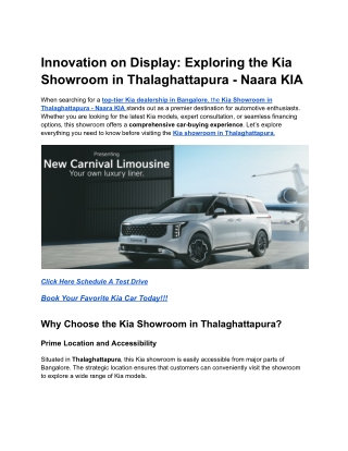 Innovation on Display_ Exploring the Kia Showroom in Thalaghattapura - Naara KIA