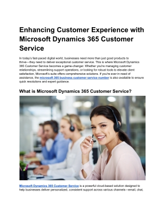 enhancing customer experience with microsoft