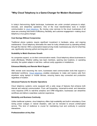 _Why Cloud Telephony is a Game-Changer for Modern Businesses_