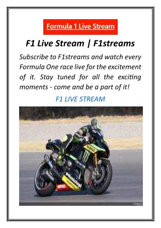 f1 live stream f1streams