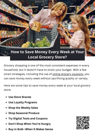 How to Save Money Every Week at Your Local Grocery Store?