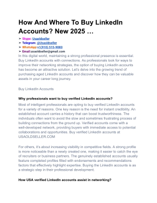 how and where to buy linkedin accounts new 2025
