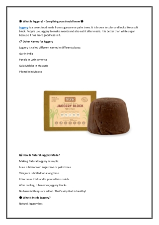 What Is Jaggery? - Everything you should know