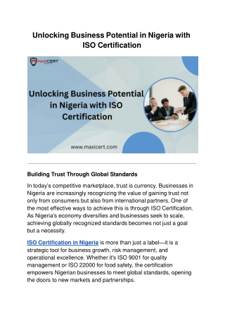 unlocking business potential in nigeria with