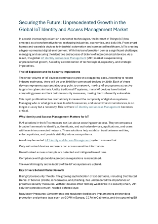 IoT Identity and Access Management