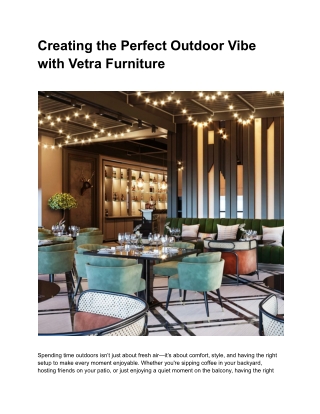 Using Furniture to Tell Your Café’s Story