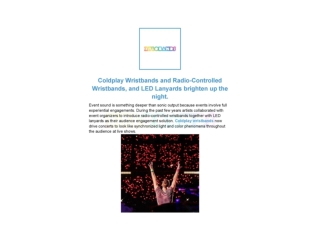 Coldplay Wristbands and Radio-Controlled Wristbands, and LED Lanyards brighten up the night_00001