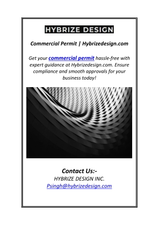 Commercial Permit | Hybrizedesign.com