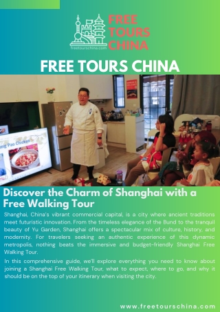 Discover the Charm of Shanghai with a Free Walking Tour
