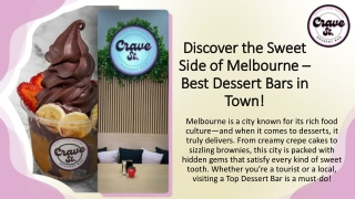 Dessert Bar Melbourne