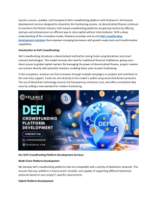 DeFi Crowdfunding Platform Development Company – Empower Fundraising