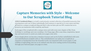 Scrapbook Tutorial Blog