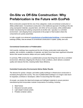 On-Site vs Off-Site Construction_ Why Prefabrication is the Future with ecopeb