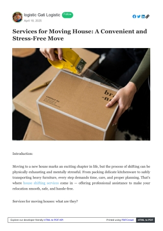 Easy House Moving and Stress-Free Relocation Services