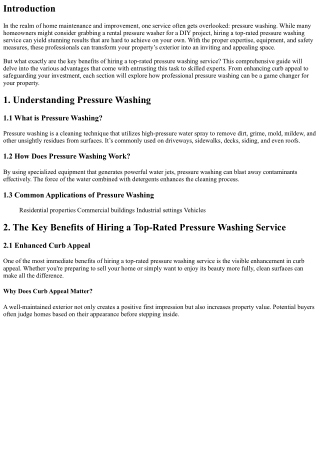 The Key Benefits of Hiring a Top-Rated Pressure Washing Service
