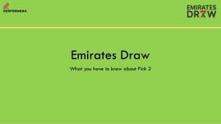 Play to win Emirates Draw Online - Win Millions For A Better -PPT 61