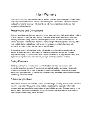 Infant Warmers