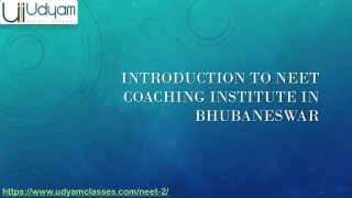 NEET Coaching Institute in Bhubaneswar – Udyam Classes