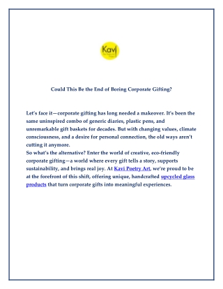 could this be the end of boring corporate gifting