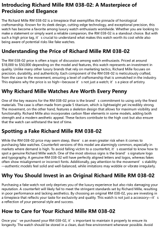introducing richard mille rm 038 02 a masterpiece