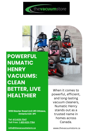 Numatic Henry – Canada’s Favorite Vacuum Cleaner