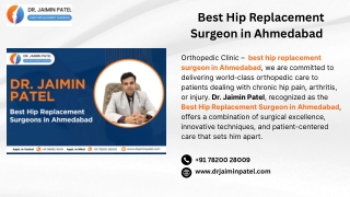 best hip replacement surgeon in ahmedabad
