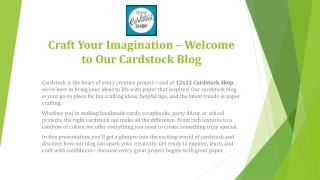 Find the Perfect Paper at Our 12x12 Cardstock Shop