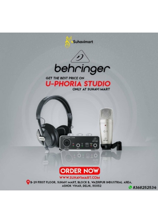 The Complete Recording Bundle - Behringer U-PHORIA STUDIO is available at Suhavi