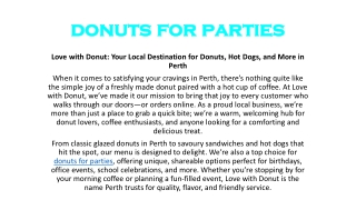 donuts for parties