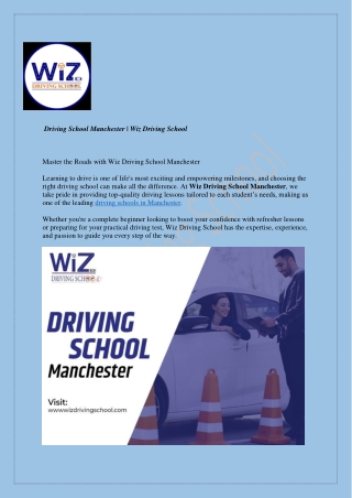 Driving School Manchester