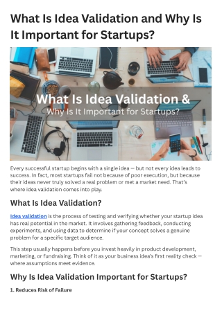 What Is Idea Validation and Why Is It Important for Startups?
