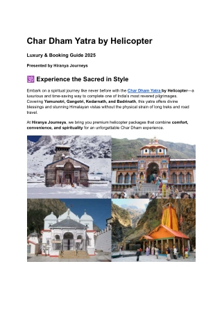 char dham yatra by helicopter