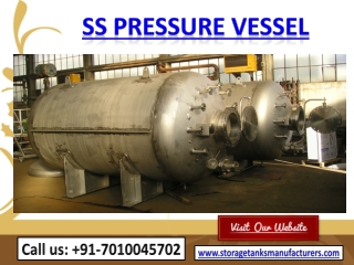 SS Pressure Vessel  Manufacturers Thane