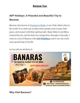 Banaras Tour