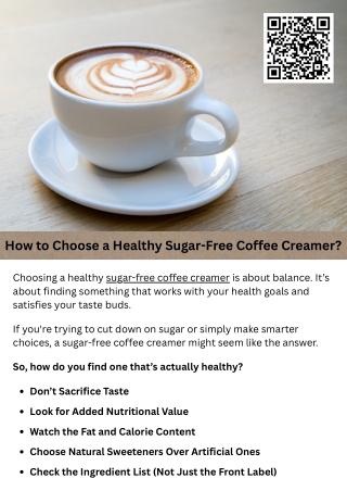 How to Choose a Healthy Sugar-Free Coffee Creamer?