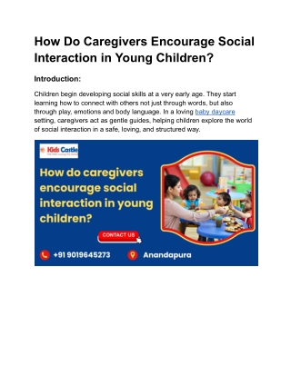 How Do Caregivers Encourage Social Interaction in Young Children