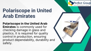 Polariscope in United Arab Emirates