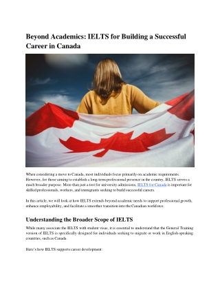 Beyond Academics_ IELTS for Building a Successful Career in Canada